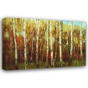 Ella K. 24x17 Gallery Wrapped Canvas Wall Art Titled - Birch Forest