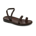 thumbnail image 1 of Ella - Leather Ankle Strap Flat Sandal - Womens Sandals, 1 of 7