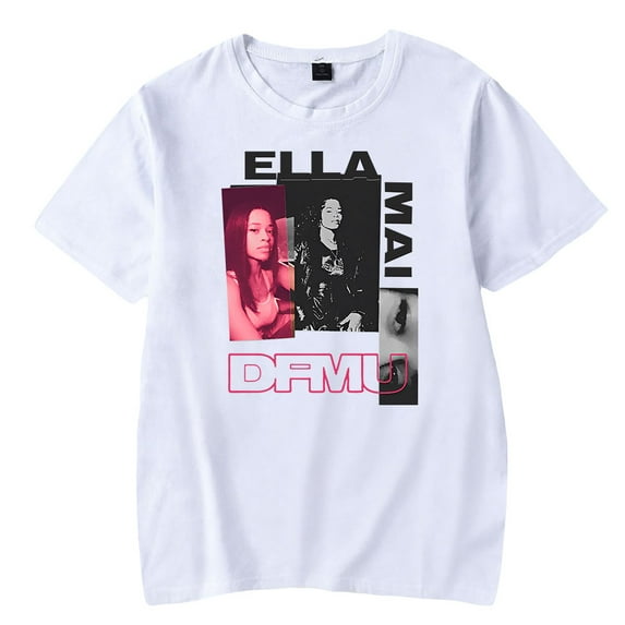 Ella Mai Short Sleeve T-shirts Fashion Women Man Tee Shirt Unisex Singer Streetwear Hip Hop