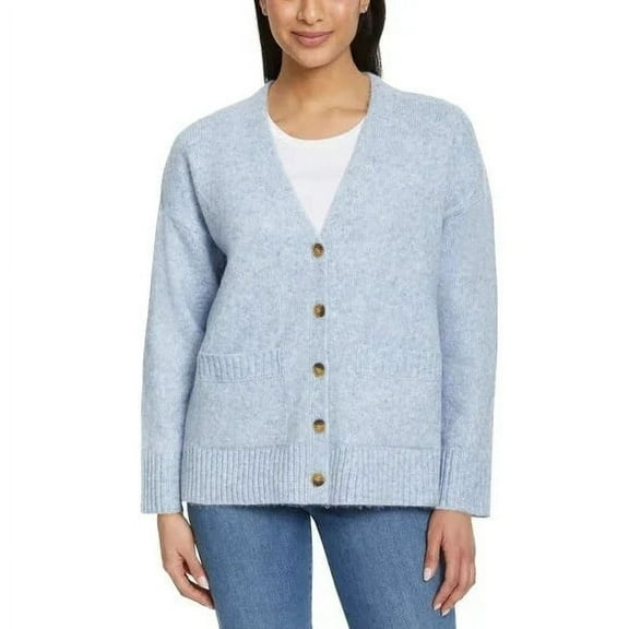 Ella Moss Ladies' Button Front Cardigan, Blue, XL