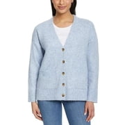 Ella Moss Ladies Button Front Cardigan, Blue, XL