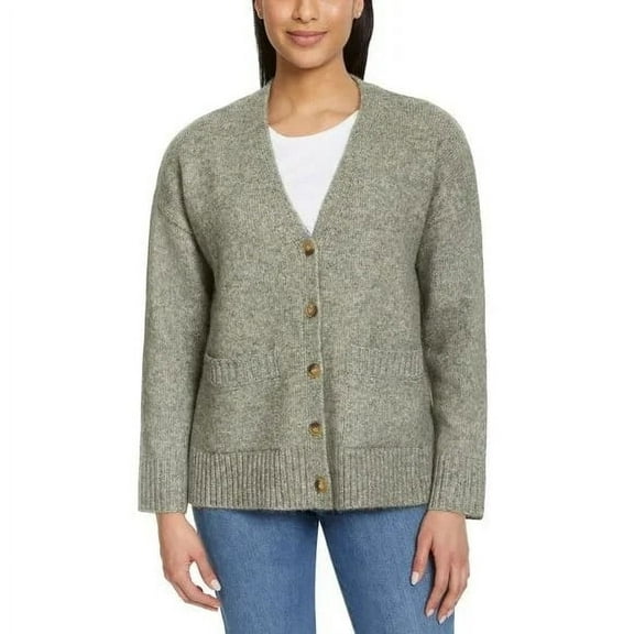 Ella Moss Ladies' Button Front Cardigan, Green, L