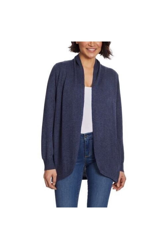 Ladies' Cozy Cardigan Size: L, Color: Indigo