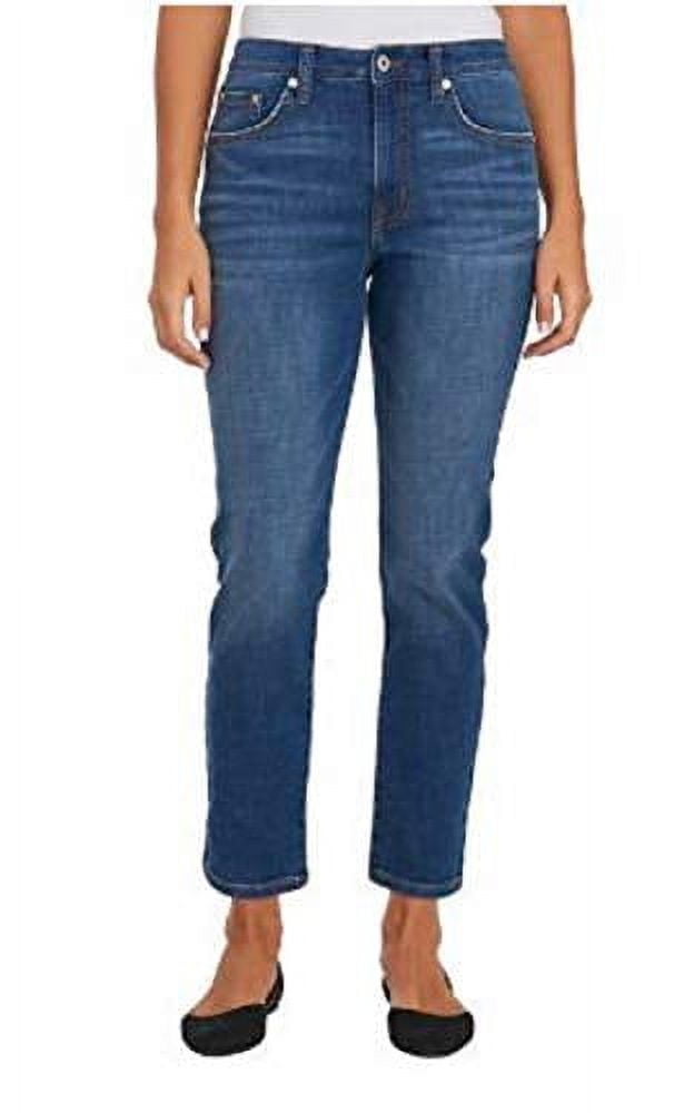Ella Moss Women's High-Rise Slim Straight Leg Ankle Length Jean in Blue  (Size 10/30) - Walmart.com