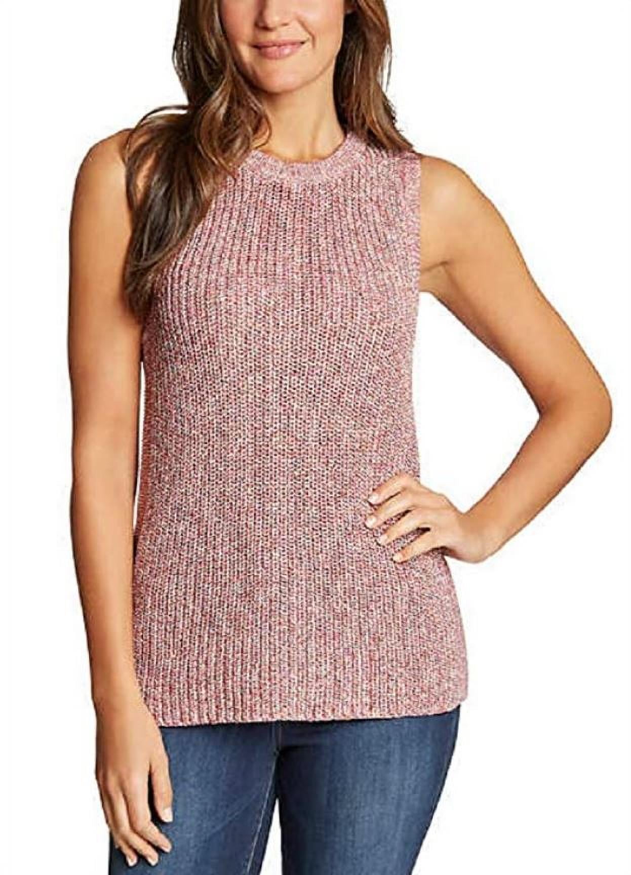 Ella Moss Ladies' Sleeveless Sweater Tank Top , Coral Flames, Medium - NEW