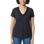Ella Moss Women Size Small, V-Neck Lace Top, Black Anthracite