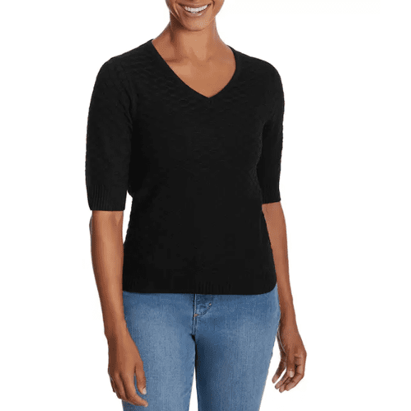 Ella Moss Women's Elbow Sleeve Sweater Back Size XS