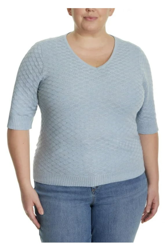 Women's Elbow Sleeve Sweater Size XX-Large Blue