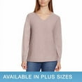 thumbnail image 1 of Ella Moss Women's Soft Ribbed Knit V-Neck Sweater, Size M, 1 of 6