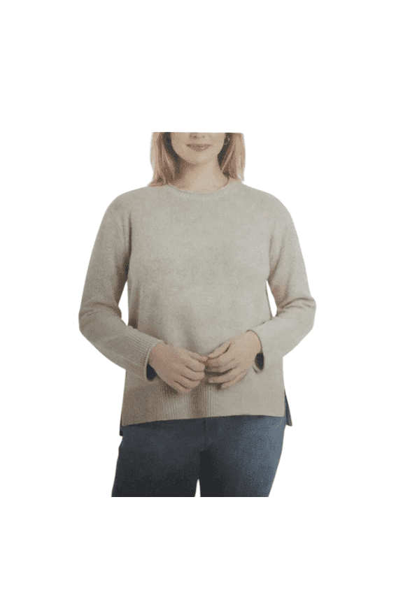 Womens Roll Neck Sweater Tan Large