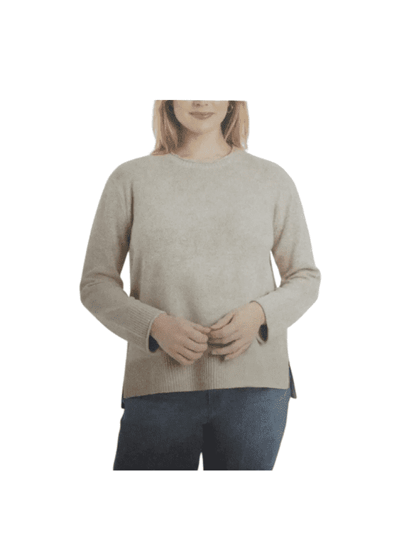 Womens Roll Neck Sweater Tan Large