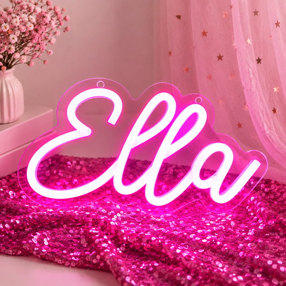 Ella Name Neon Sign For Wall Decor Led Man Cave Bedroom
