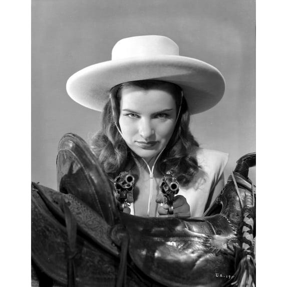 Ella Raines Looking Serious in Cowgirl Outfit Photo Print (8 x 10)