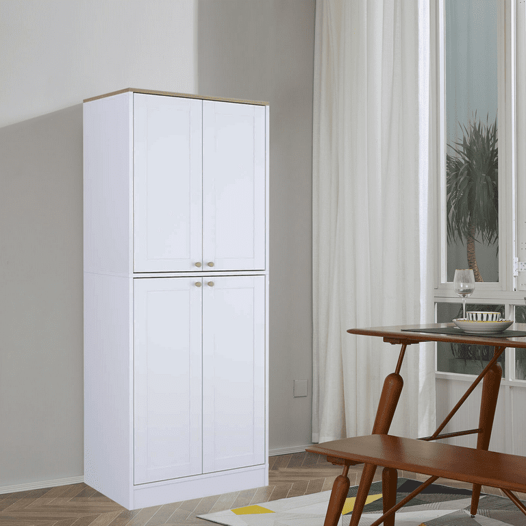 Ella Rhae 4-door Kitchen Pantry, White - Walmart.com