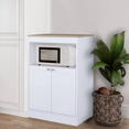 thumbnail image 1 of Ella Rhae Microwave Kitchen Storage Cart, White, 1 of 4