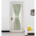 thumbnail image 1 of (Ella) Sage -Taupe 1 Mix Color Geometric French Door Foam Backing Insulated Thermal Blackout Rod Pocket Curtain Panel 55"W X 72"L, 1 of 1