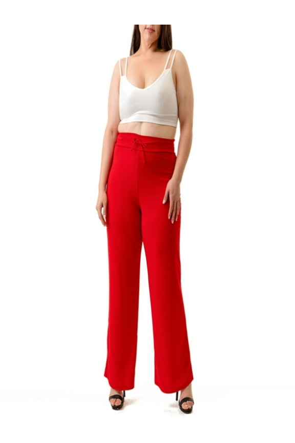 Plus Size Drawstring Solid Pants