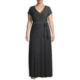 thumbnail image 1 of Ella Samani Plus Size Short Sleeve Maxi Wrap Dress, 1 of 6