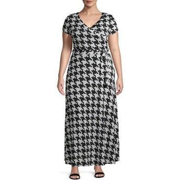 Ella Samani Plus Size Short Sleeve Maxi Wrap Dress