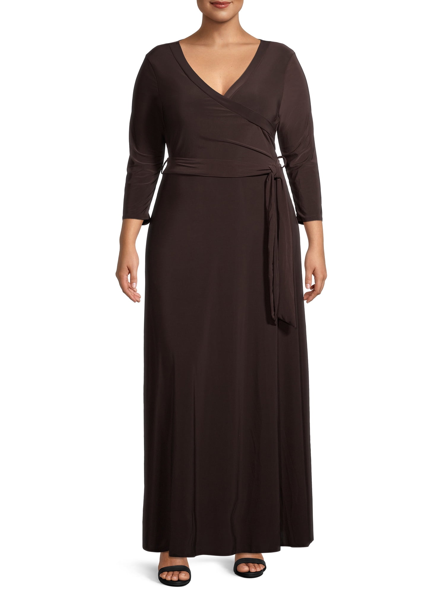chinese dress ladies Elegant Plus Size Wrap Maxi Dress  One Size 18-24  Lady Style Fashion
