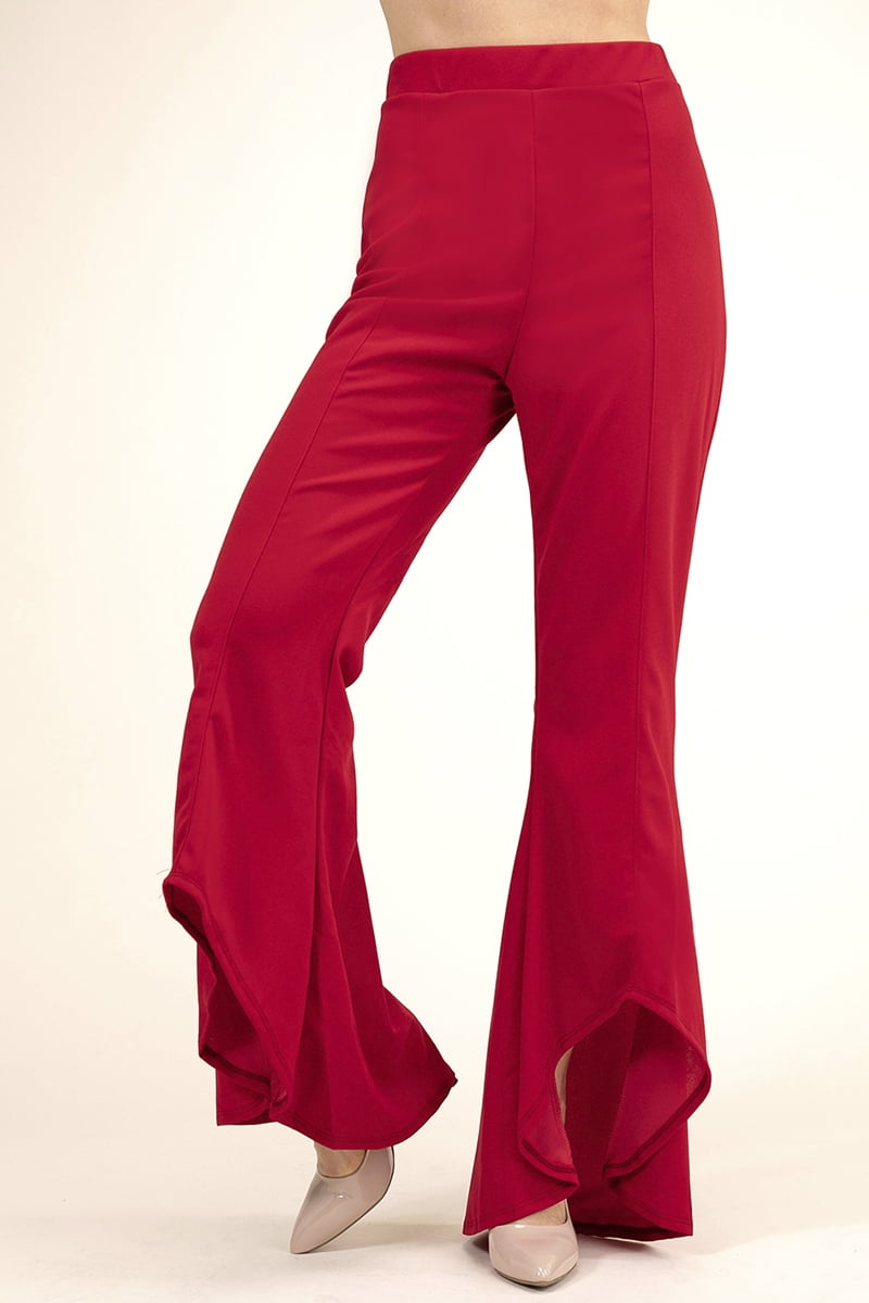 Ella Samani Women's Plus High-low Flare Hem Pants