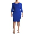 thumbnail image 1 of Ella Samani Women's Plus Size Boat Neck Fitted Dress, 1 of 6