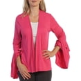 thumbnail image 1 of Ella Samani Women's Plus Size Double Layer Sleeve Open-Front Cardigan, 1 of 2