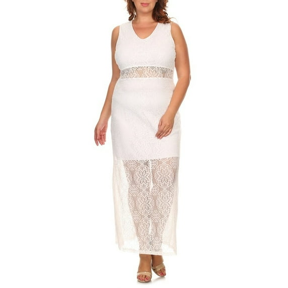 Ella Samani Women's Plus Size Lace Maxi Dress