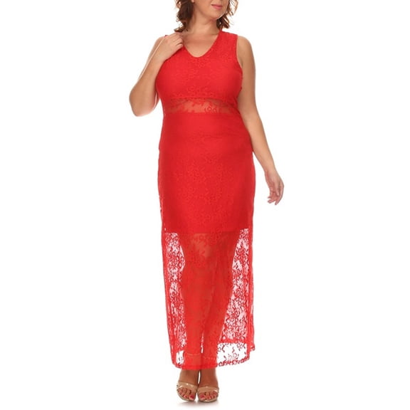 Ella Samani Women's Plus Size Lace Maxi Dress