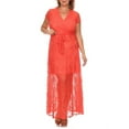 thumbnail image 1 of Ella Samani Women's Plus Size Lace Wrap Maxi Dress with Tie Waist, 1 of 5