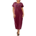 thumbnail image 1 of Ella Samani Women's Plus Size Maxi Dress with Built-In Removable Necklace, 1 of 1