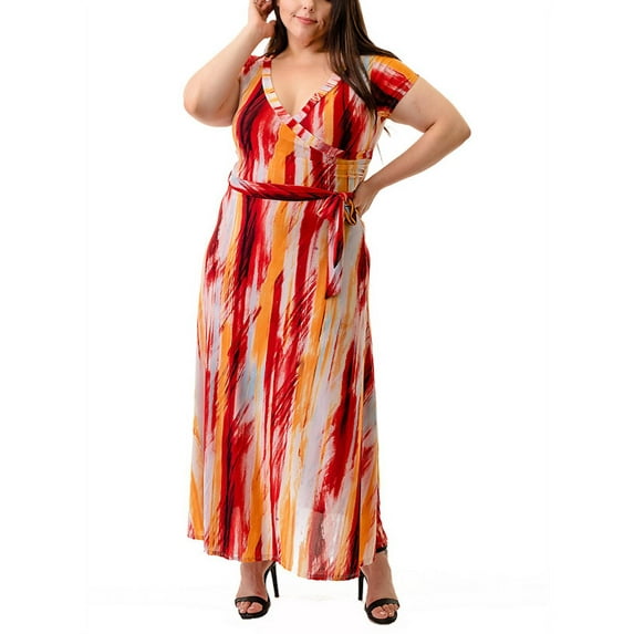 Ella Samani Women's Plus Size Maxi Wrap Dress