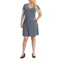 thumbnail image 1 of Ella Samani Women's Plus Size Short Sleeve Easy Knit Wrap Dress, 1 of 2