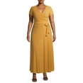 thumbnail image 1 of Ella Samani Women's Plus Size Short Sleeve Maxi Wrap Dress, 1 of 6
