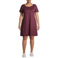thumbnail image 1 of Ella Samani Women's Plus Size Short Sleeve T-shirt Dress with Pockets, 1 of 6
