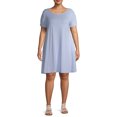 thumbnail image 1 of Ella Samani Women's Plus Size Short Sleeve T-shirt Dress with Pockets, 1 of 6