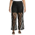 thumbnail image 1 of Ella Samani Women's Plus Size Wide Leg Lined Lace Pants, 1 of 6
