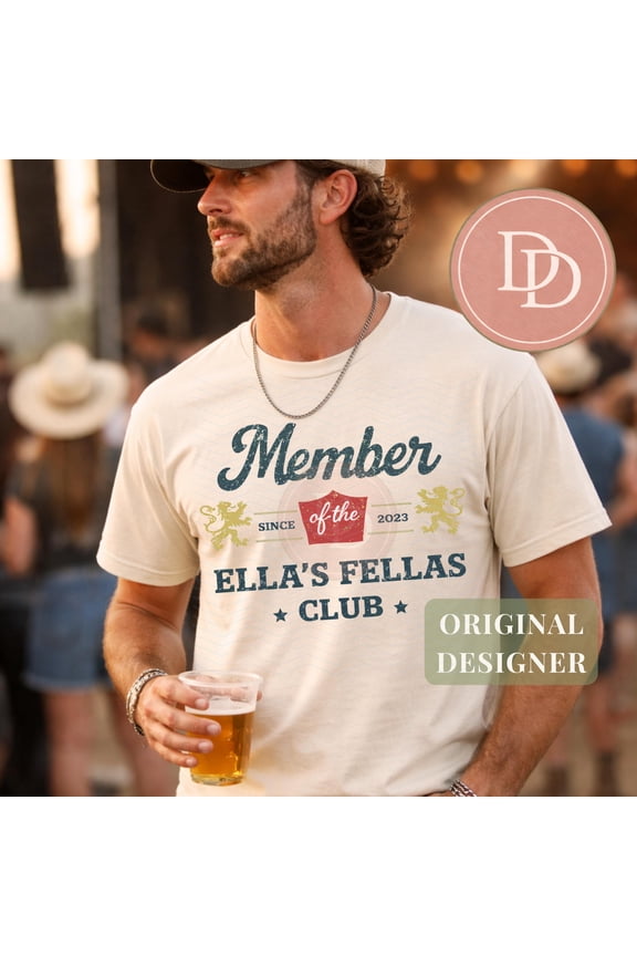 Ella's Fellas Club Shirt, Comfort Colors Western Tee, Country Concert Apparel