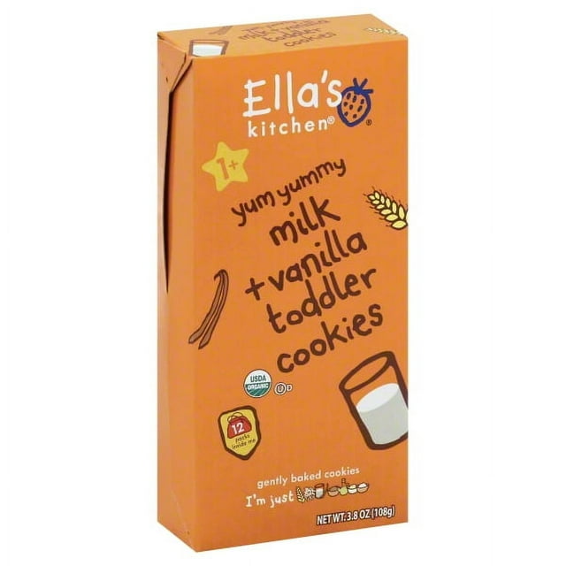 Ellas Kitchen Organic Milk Plus Vanilla Baby Cookies, 3.8 Ounce -- 6 per case.