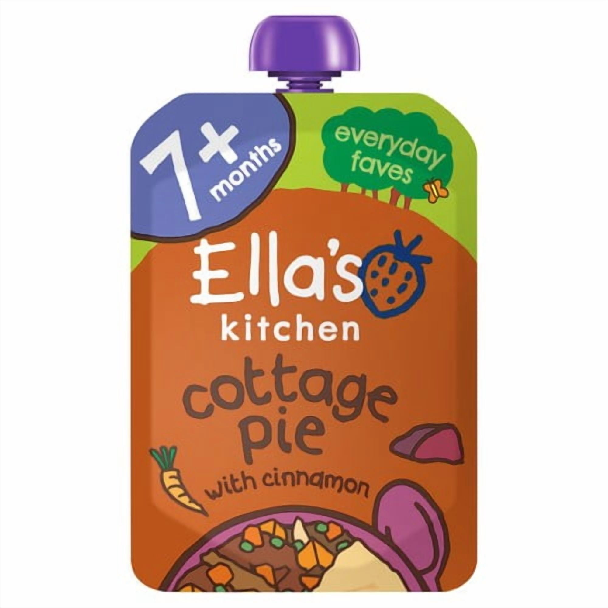 Ella's Kitchen Beef Cottage Pie Baby Food Pouch 7+ Months 130g, British Import (Pack of 2)