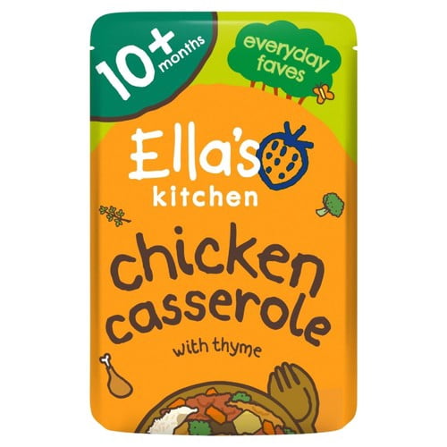 Ella's Kitchen Chicken & Rice Casserole Baby Food Pouch 10+ Months 190g, British Import (Pack of 2)
