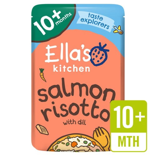 Ella's Kitchen Salmon Risotto with Cheese Baby Food Pouch 10+ Months 190g, British Import (Pack of 2)