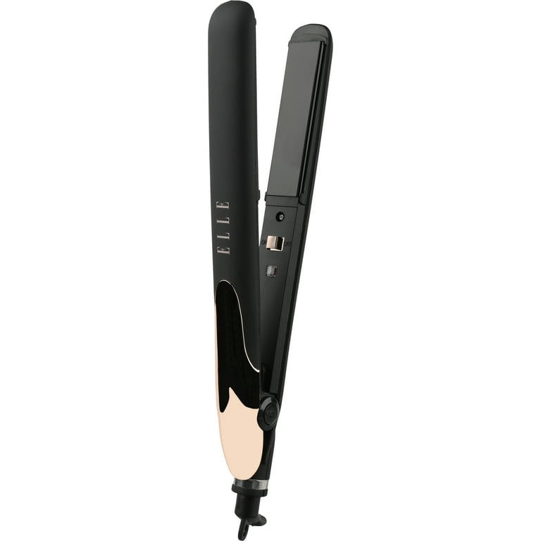 Elle 1 Ceramic Tourmaline Flat Iron Hair Straightener Ionic Black
