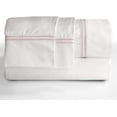 thumbnail image 1 of Elle 1200 Thread Count Cotton-Rich Embroidery Sheet Set, Full, White/Lilac, 1 of 1