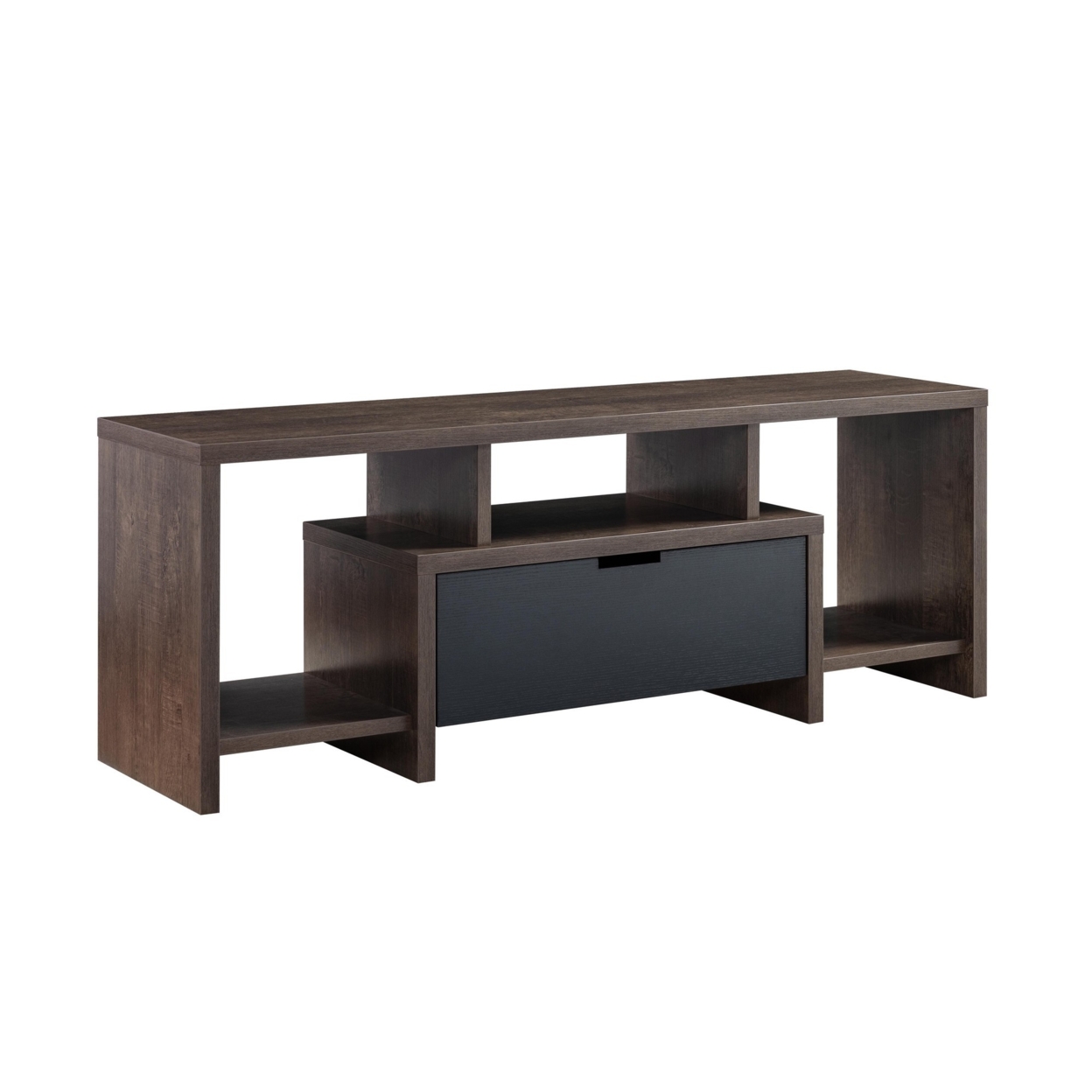 Elle 60 Inch TV Media Entertainment Console, 3 Compartments, Drawer, Walnut - image 1 of 5