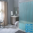 thumbnail image 1 of Elle Décor Pinstripe PEVA Shower Curtain Liner in Aqua Aqua, 1 of 5
