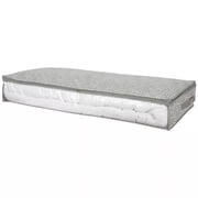 Elle D cor Under Bed Storage Bag with Handles, Stackable Breathable Organizer for Clothes & Linens, Space-Saving, Gray 39.5 x 17.75