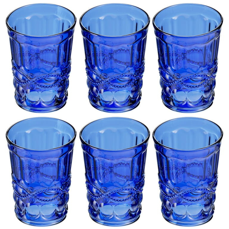 Elle Dcor Glass Tumblers Set of 6 Glass Design 8.5 Ounce Water