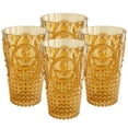 thumbnail image 1 of Elle Decor Acrylic Water HiBall Tumblers, Set of 4 25 Oz - Amber, 1 of 5