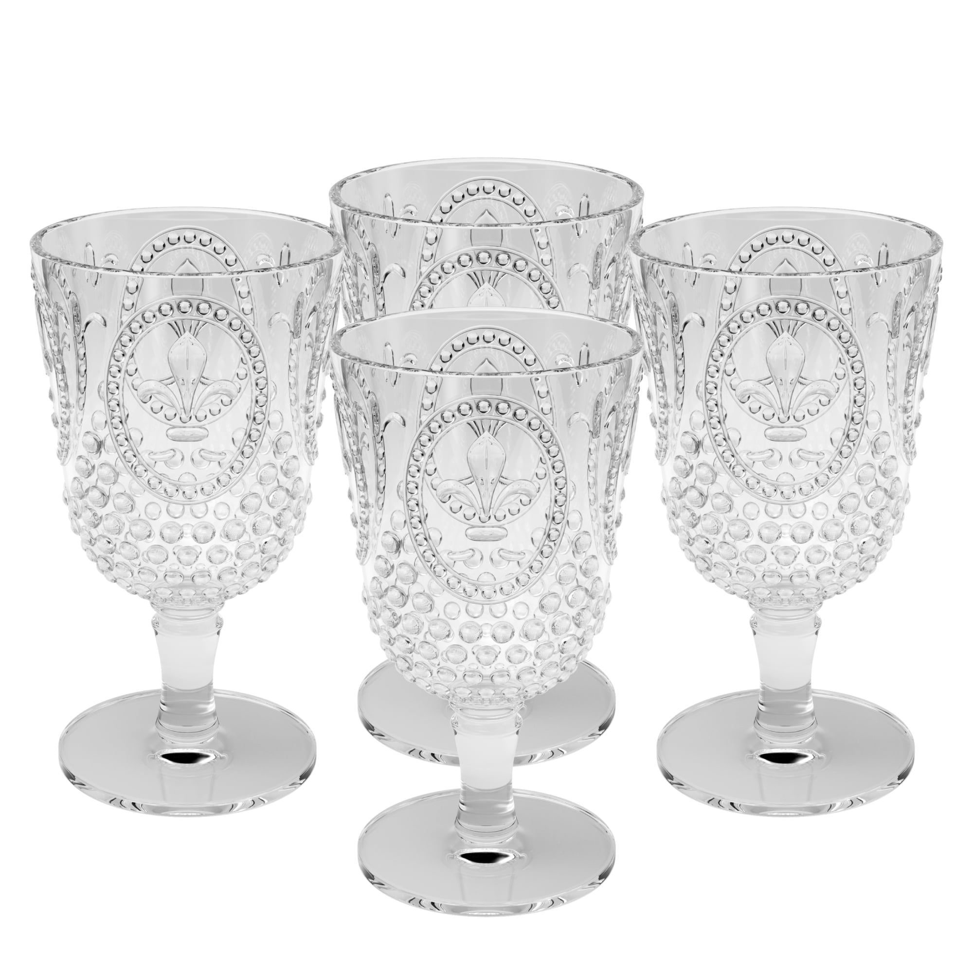 Elle Decor Acrylic Wine Goblets, Set of 4, 15Ounce, Unbreakable
